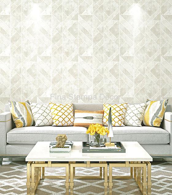 Papel de Parede Geométrico Bege - Imagem 2