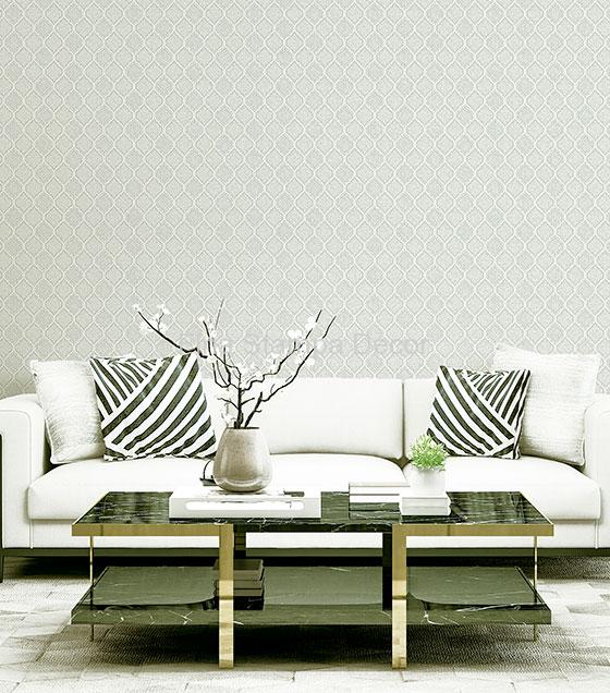 Papel de Parede Cinza Arabesco - Imagem 2