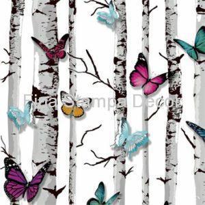 papel de parede estampa borboletas