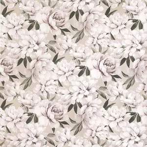 Tecido estampado Branco Floral