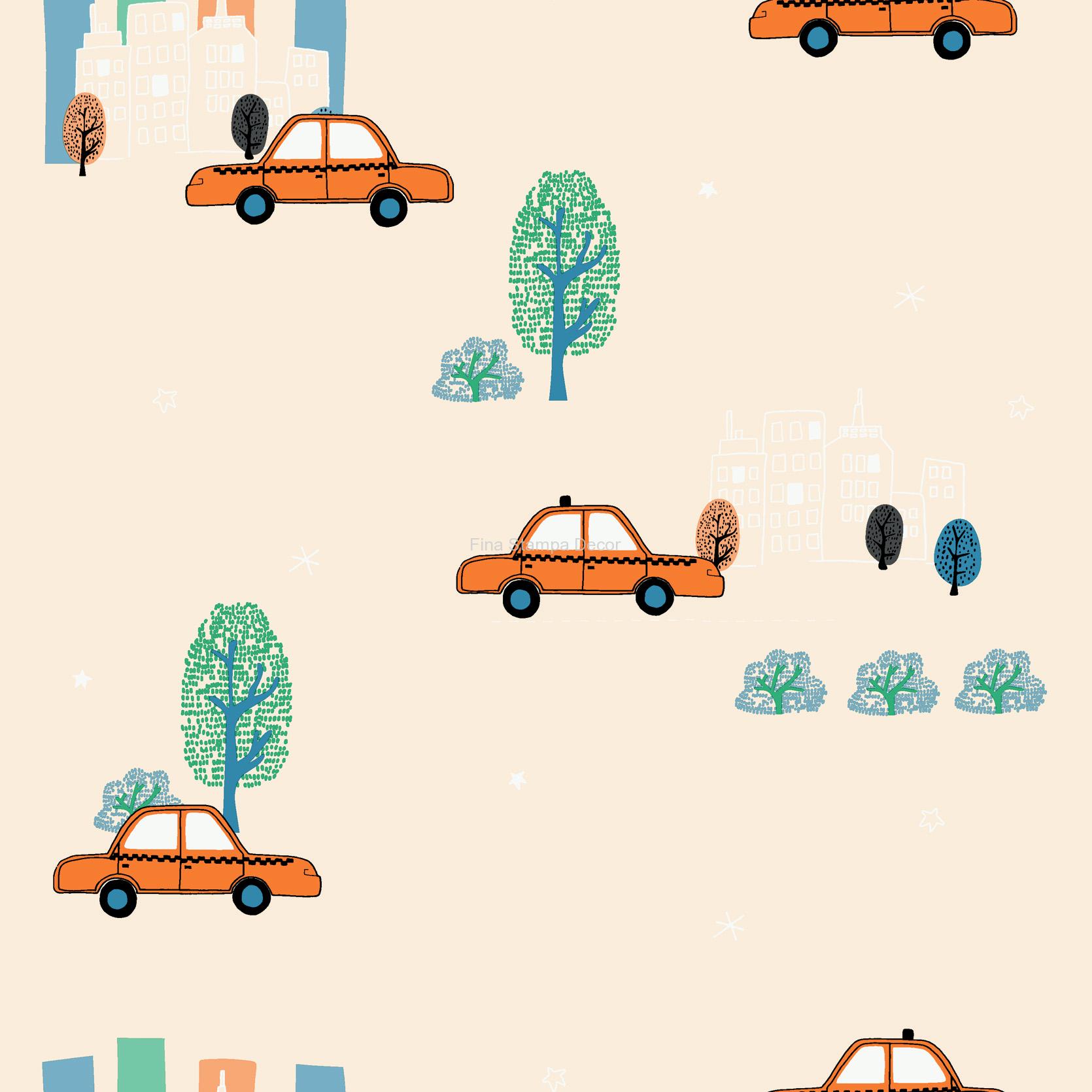 papel de parede estampa carrinhos