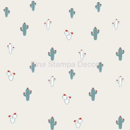 papel de parede estampa cactus