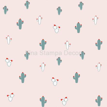 papel de parede rosa cactos