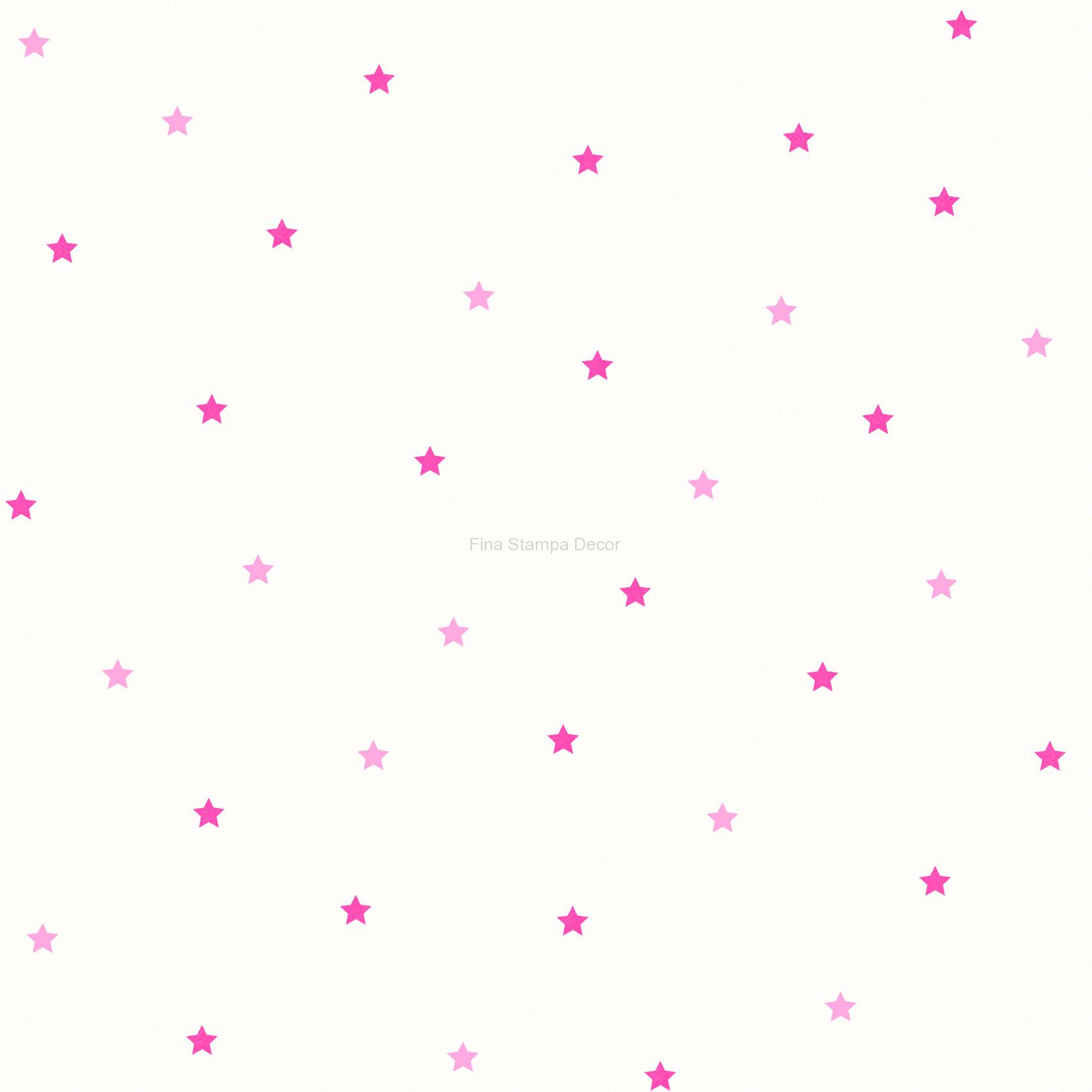 papel de parede estrelinhas rosa