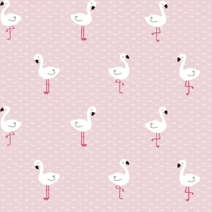 Papel de Parede Rosa Flamingos