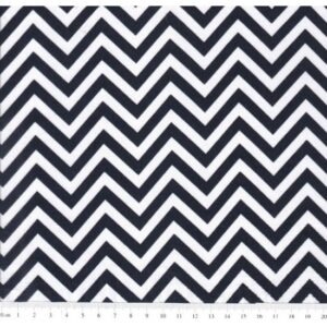 Tecido Tricoline Preto Chevron