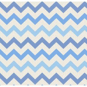 Tecido Tricoline Azul Chevron