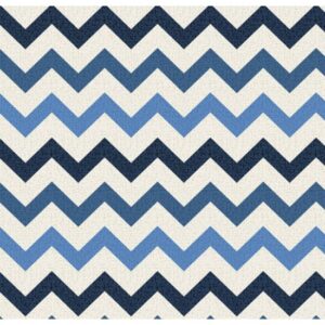 Tecido Tricoline Chevron Azul