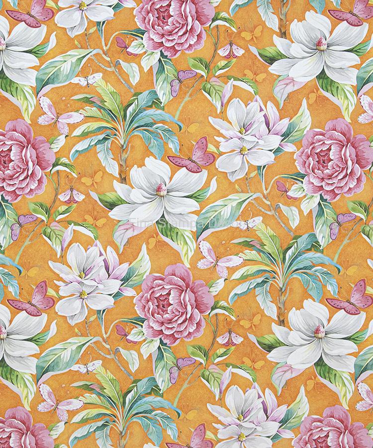 tecido impermeável amarelo floral