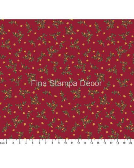 tecido tricoline vermelho natalino