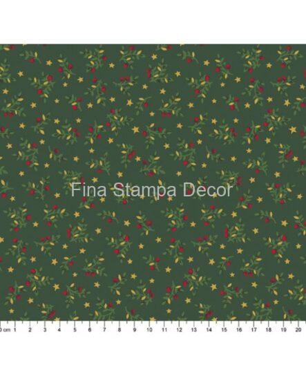 tecido tricoline verde natalino