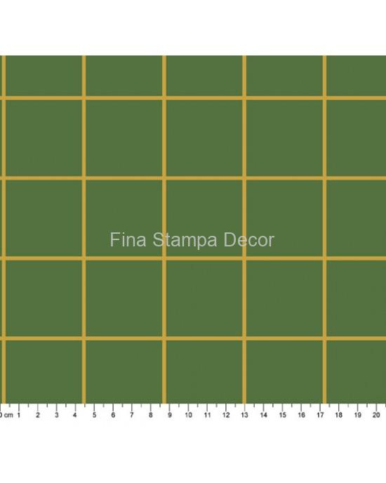 tecido tricoline verde quadrado