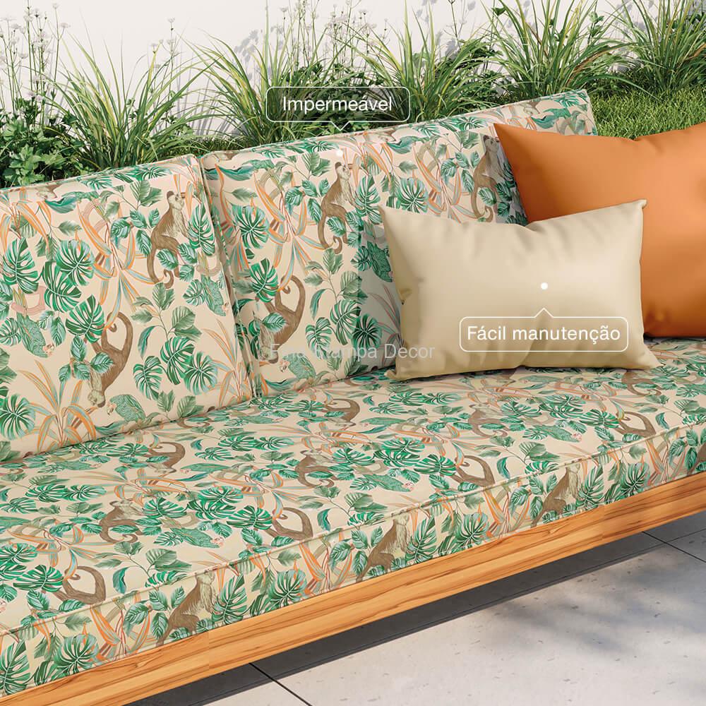 Tecido Impermeável Estampa Macaquinhos - Imagem 2