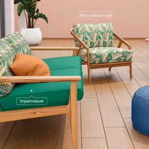 Tecido Impermeável Branco Bananeiras