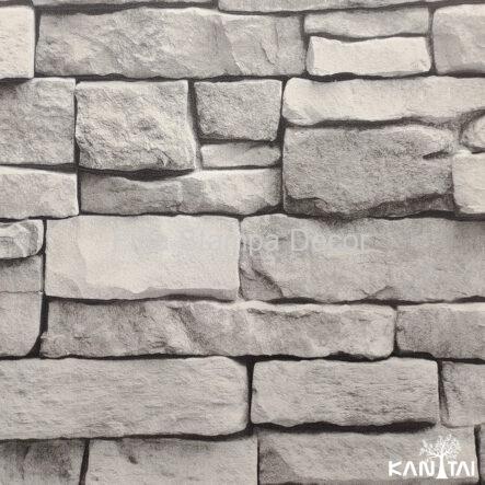 papel de parede tijolos cinza