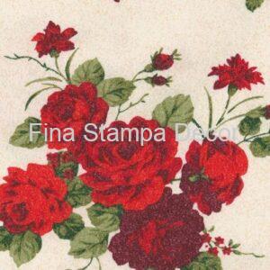 Tecido Sarja Rosas Vermelhas