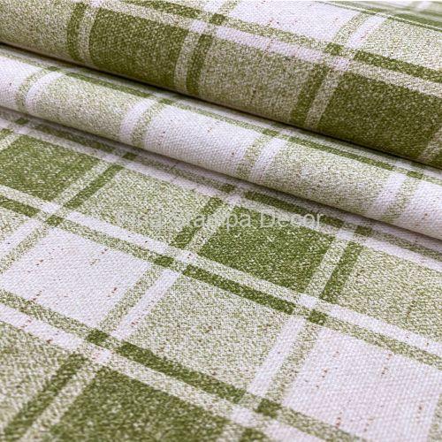 tecido sarja xadrez verde