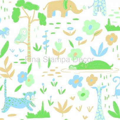 papel de parede estampa floresta