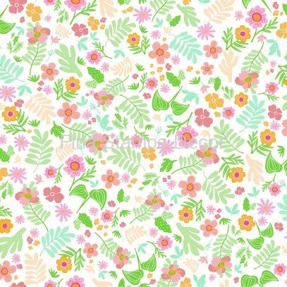 papel de parede flores peguenas