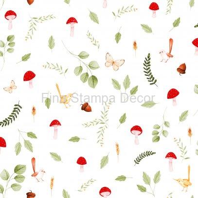papel de parede cogumelos vermelhos