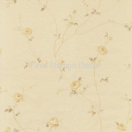 papel de parede floral bege