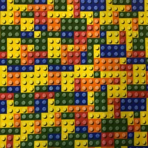 Tecido Jacquard Estampa Lego