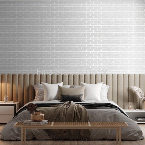 Papel de Parede Cinza Tijolinhos - Imagem 2