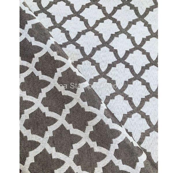 tecido geométrico dupla face