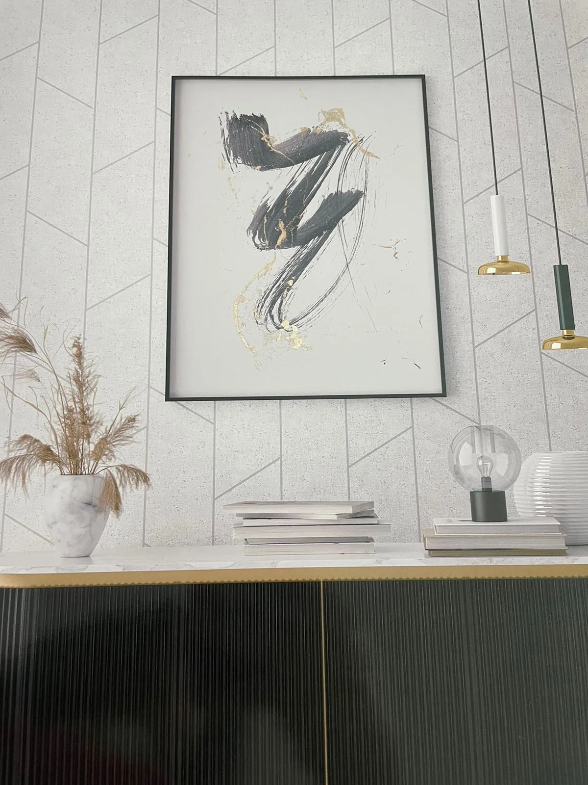 Papel de Parede Geométrico Cinza - Imagem 2