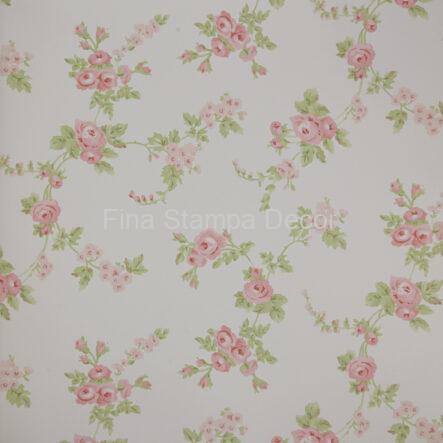 papel de parede branco floral