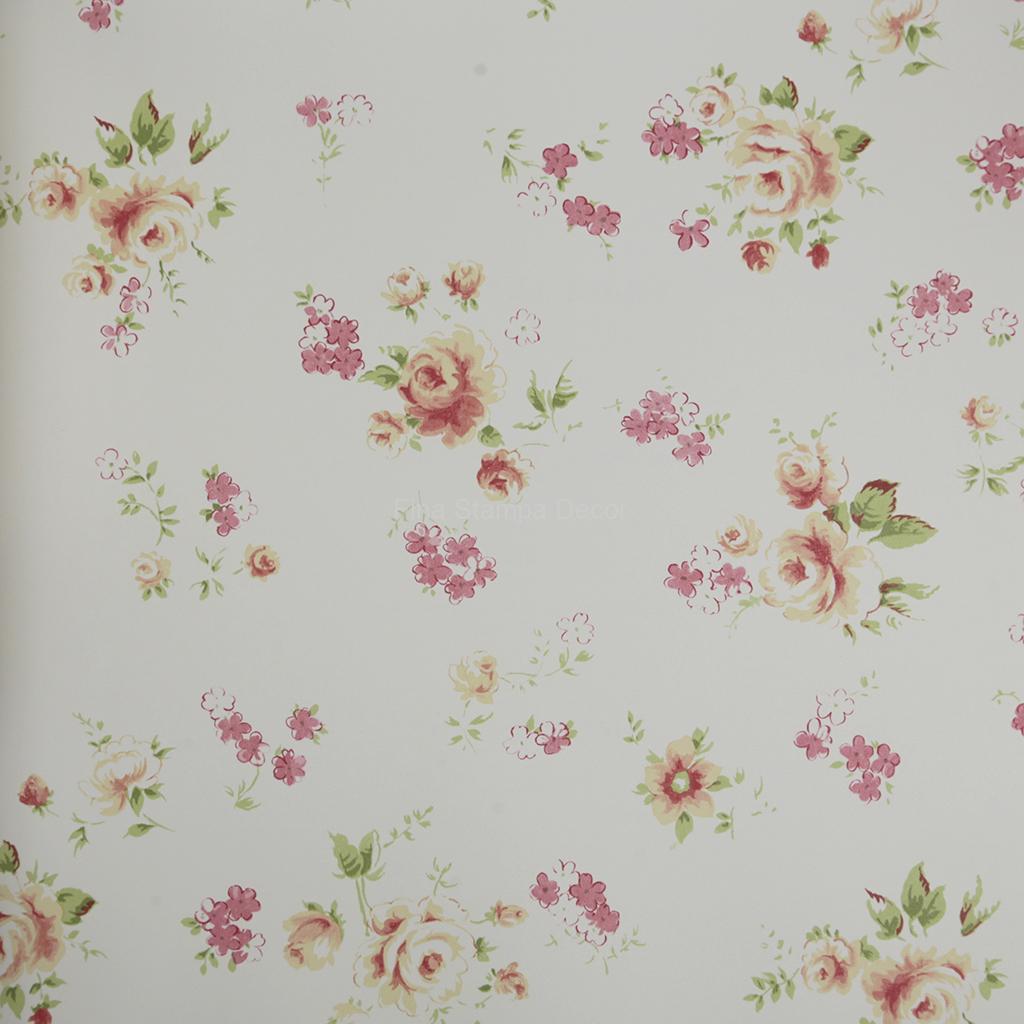 papel de parede estampa rosas