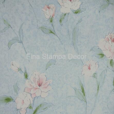 papel de parede azul floral