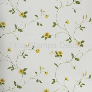 Papel de Parede Floral Amarelo