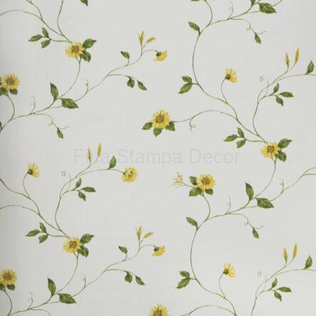 papel de parede floral amarelo