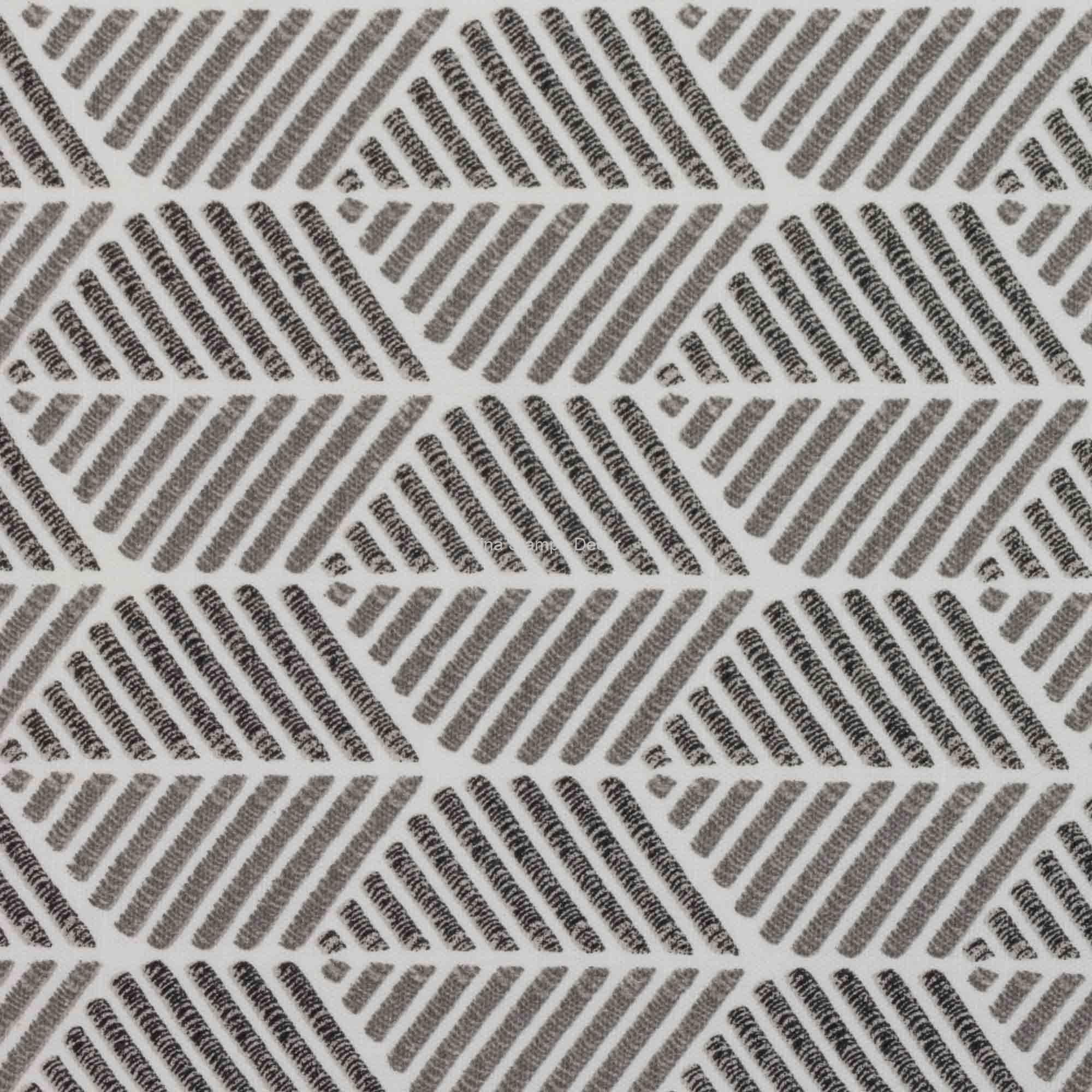 Tecido Linho Geométrico Cinza