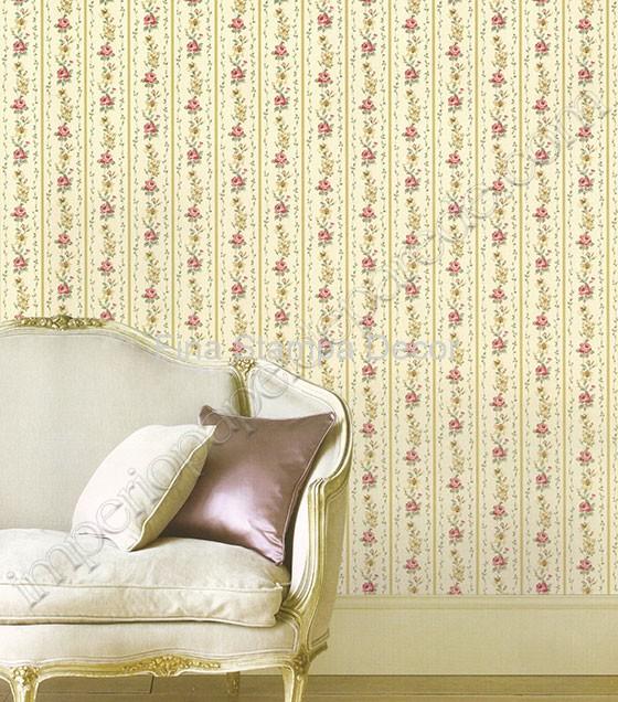 Papel de Parede Listrado Floral - Imagem 2