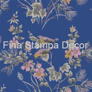 Papel de Parede Azul Floral