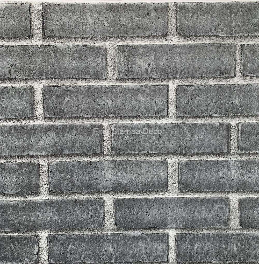 papel de parede cinza tijolos