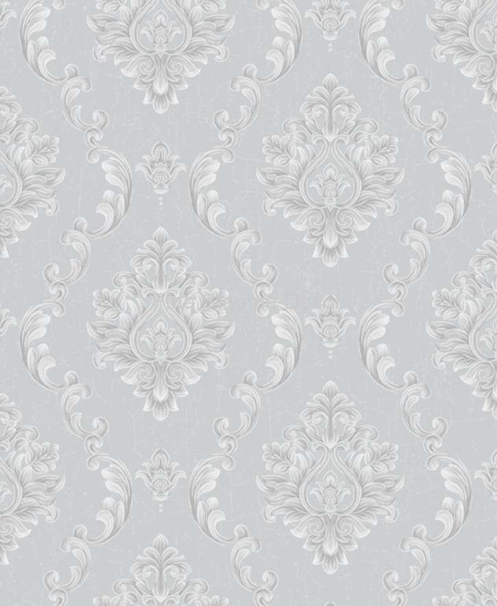 papel de parede adamascado cinza