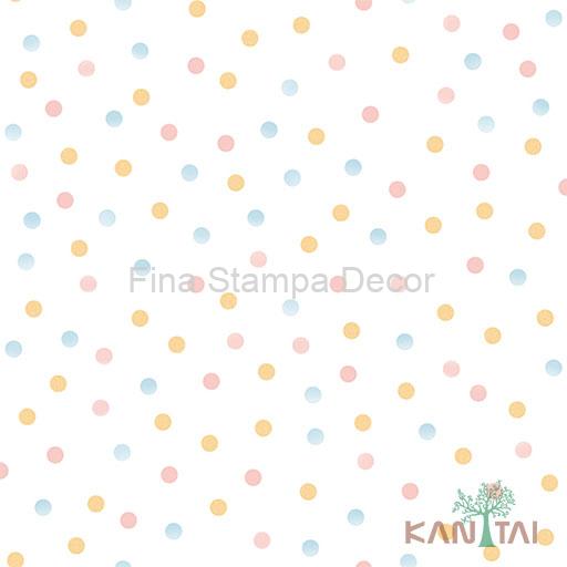 papel de parede estampa poá