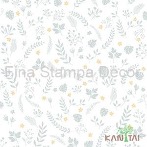 Papel de Parede Floral Cinza