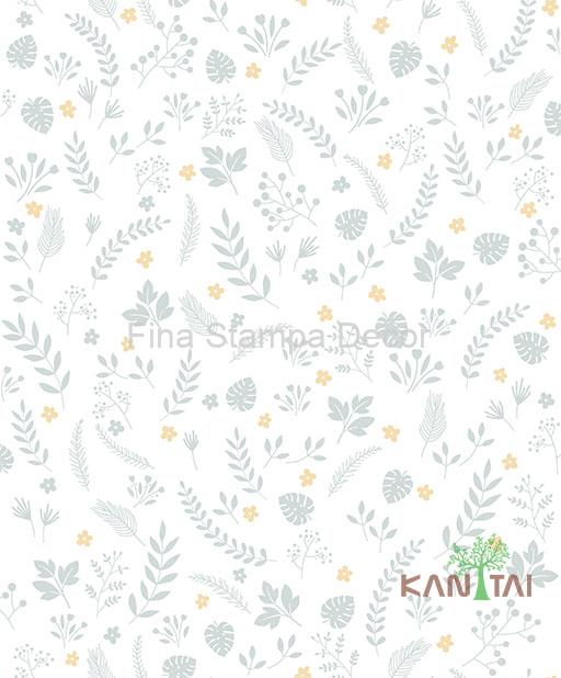 papel de parede floral cinza