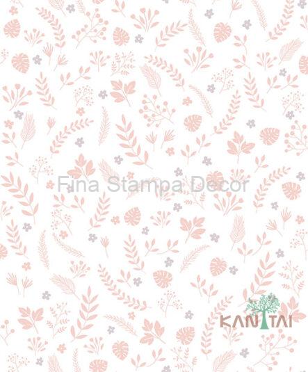 papel de parede floral rosé