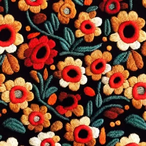 Sarja Impermeável floral bordado