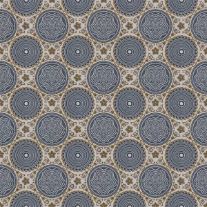 Tecido jacquard Cinza Mandalas