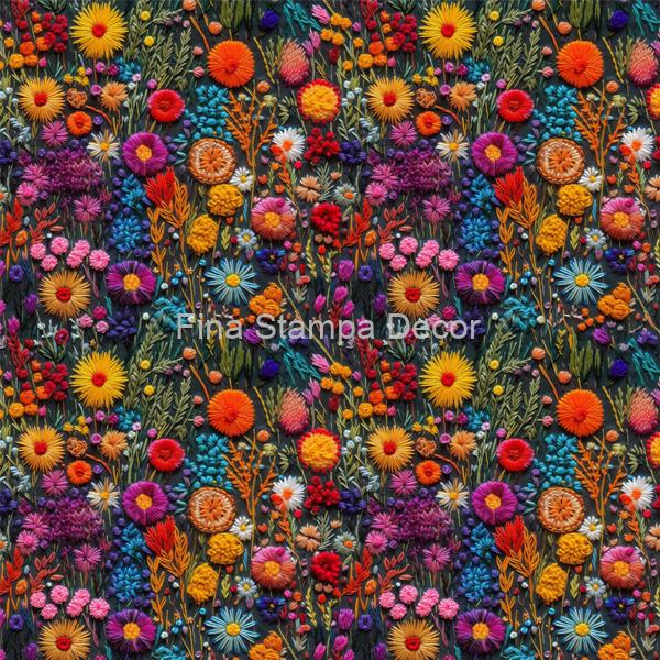 sarja impermeável floral 3D