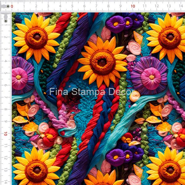 sarja impermeável girassol 3D