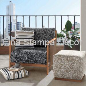 Tecido Belize Folhagem Bege