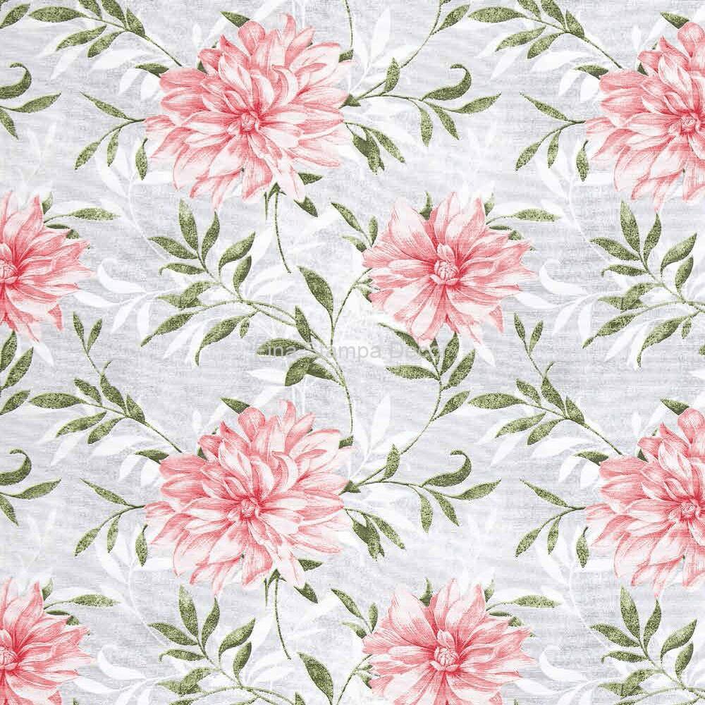 tecido branco estampa floral