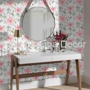 Tecido Branco Estampa Floral